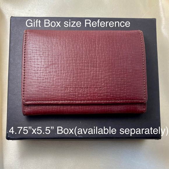 MENS BURBERRY Merlot Croco/LOGO Embossed Card Wallet🔥Like NEW🔥 - Picture 12 of 12